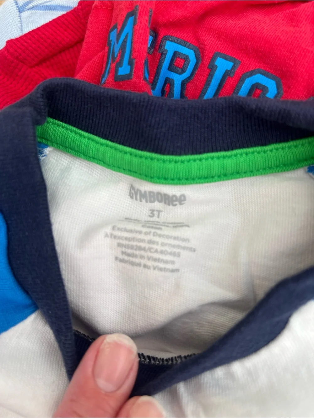 Gymboree Navy, Green, Red and Blue Birthday Boy Kids Top